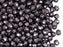 100 pcs Fire Polished Beads 4 mm, Jet Heavy Metal Violet, Czech Glass