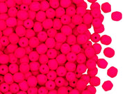 Fire Polished Faceted Beads Round 4 mm, Pink Neon, Czech Glass