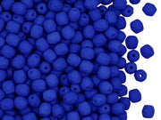 Fire Polished Faceted Beads Round 4 mm, Blue Neon, Czech Glass