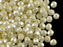 Set of Round Fire Polished Beads (3mm, 4mm, 6mm, 8mm), Pastel Light Cream, Czech Glass