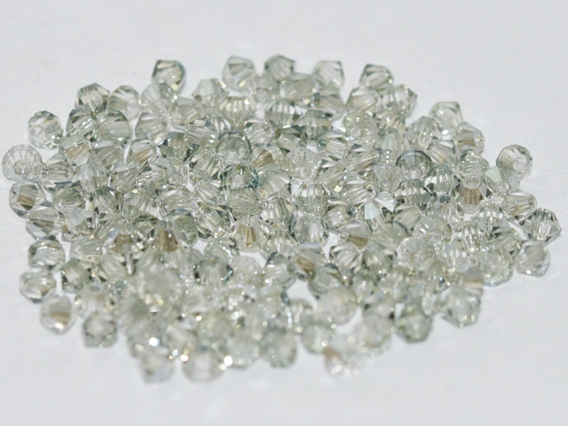 Machine Cut Beads (M.C. Beads) 4 mm, Crystal Viridian, Czech Glass