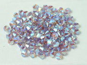 Machine Cut Beads (M.C. Beads) 4 mm, Light Amethyst 2x AB, Czech Glass