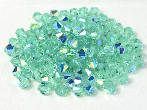 Machine Cut Beads (M.C. Beads) 4 mm, Caribbean Sea AB, Czech Glass