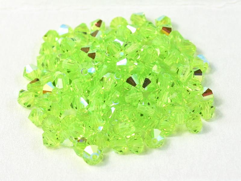 Machine Cut Beads (M.C. Beads) 4 mm, Limecicle AB, Czech Glass