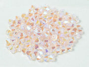 Machine Cut Beads (M.C. Beads) 4 mm, Light Rose 2x AB, Czech Glass