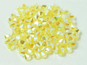 Machine Cut Beads (M.C. Beads) 4 mm, Citrine 2x AB, Czech Glass