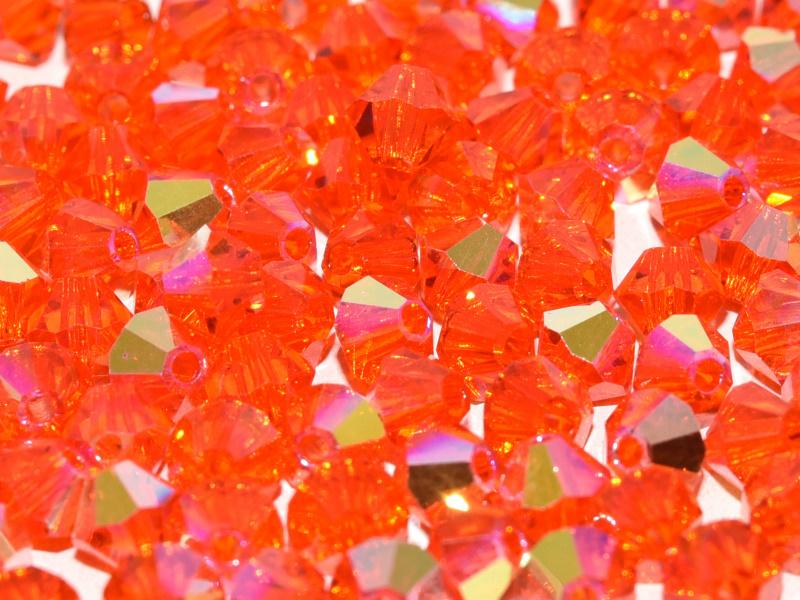 Machine Cut Beads (M.C. Beads) 4 mm, Hyacinth AB, Czech Glass