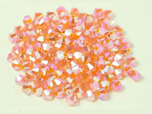 Machine Cut Beads (M.C. Beads) 4 mm, Sun 2x AB, Czech Glass