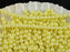 100 pcs Round Pearl Beads, 4mm, Baby Yellow Pastel, Czech Glass
