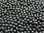 100 pcs Round Pressed Beads, 4mm, Jet Hematite (Gray), Czech Glass