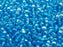 100 pcs Round Pressed Beads, 4mm, Aquamarine Blue AB, Czech Glass