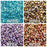 Set of Czech Fire-Polished Glass Beads Round 4mm - 4 colors (4FP008 4FP016 4FP017 4FP018)