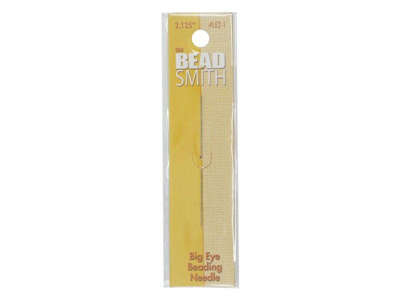 1 pc Big Eye Beading Needle LE2-1 2.125 inch 0.55x55 mm, Steel