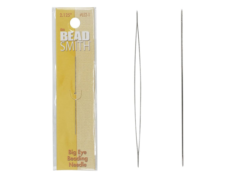 Big Eye Beading Needle LE2-1 2.125 inch 0.55x55 mm, Metal
