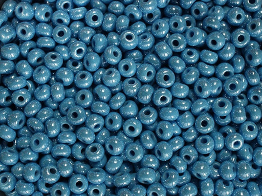 20 g 5/0 Seed Beads Preciosa Ornela, Opaque Blue Luster, Czech Glass