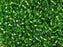 20 g 5/0 Seed Beads Preciosa Ornela, Green Silver Lined, Czech Glass