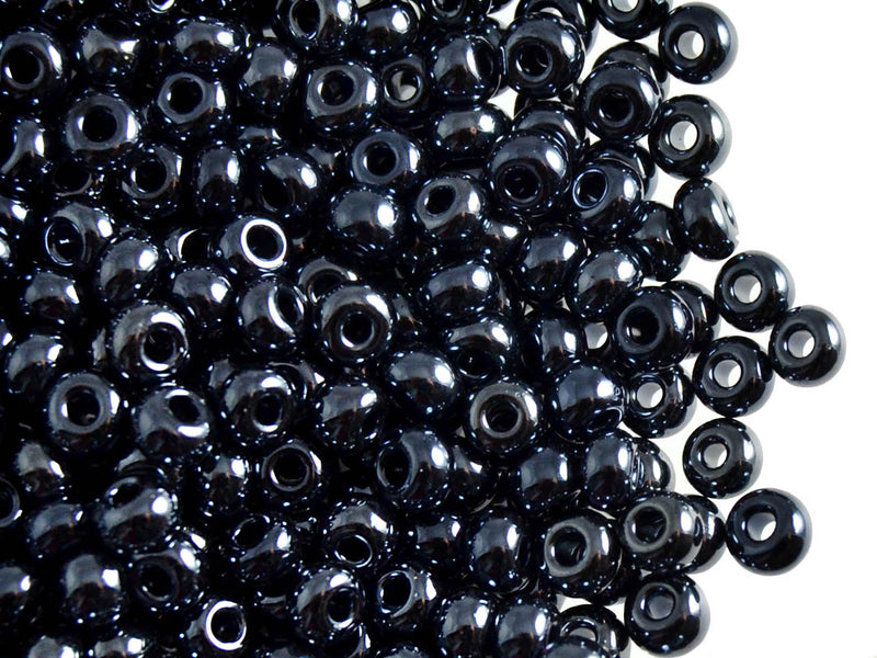 20 g 5/0 Seed Beads Preciosa Ornela, Hematite (Gray) Opaque, Czech Glass