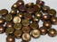 2-Hole Cabochon Beads 6 mm, 2 Holes, Zinc Iris, Czech Glass