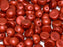 2-Hole Cabochon Beads 6 mm, 2 Holes, Lava Red, Czech Glass