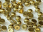2-Hole Cabochon Beads 6 mm, 2 Holes, Crystal Amber Full, Czech Glass