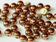Cabochon 6 mm, 2 Holes, Crystal California Gold Rush, Czech Glass