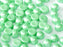 Cabochon 6 mm, 2 Holes, Alabaster Pastel Light Green, Czech Glass
