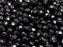 50 pcs Fire Polished Faceted Beads Round, 6mm, Jet Black, Czech Glass