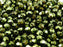 50 pcs Fire Polished Faceted Beads Round, 6mm, Jet Green Luster, Czech Glass