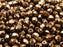 50 pcs Fire Polished Faceted Beads Round, 6mm, Jet Bronze Luster, Czech Glass
