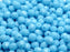 50 pcs Fire Polished Faceted Beads Round, 6mm, Opaque Turquoise Blue, Czech Glass