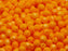 50 pcs Fire Polished Faceted Beads Round, 6mm, Opaque Orange, Czech Glass