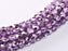 50 pcs 50 pcs Fire Polished Beads 6 mm Crystal Lilac Metallic Ice Czech Glass Purple