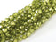 50 pcs 50 pcs Fire Polished Beads 6 mm Crystal Olive Metallic Ice Czech Glass Yellow