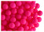 50 pcs Round NEON ESTRELA Beads, 6mm, Pink (UV Active), Czech Glass