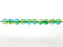 50 pcs Cracked Round Beads 6 mm, Crystal Green Aqua Blue Two Tone Luster, Czech Glass