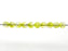 50 pcs Cracked Round Beads 6 mm, Crystal Yellow Green Peridot Two Tone Luster, Czech Glass