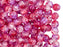 50 pcs Cracked Round Beads 6 mm, Crystal Red Violet Two Tone Luster, Czech Glass