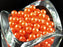 50 pcs Round Pearl Beads, 6mm, Pastel Orange, Czech Glass