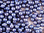 50 pcs Round Pearl Beads, 6mm, Blue Matte, Czech Glass