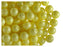 50 pcs Round Pearl Beads, 6mm, Baby Yellow Pastel, Czech Glass