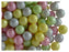 50 pcs Round Pearl Beads, 6mm, Baby Mix Pastel, Czech Glass