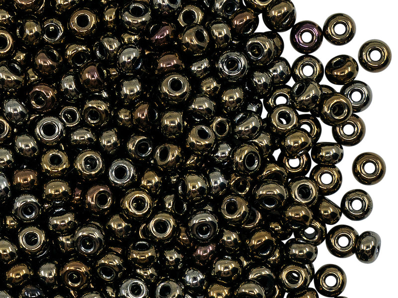 20 g 6/0 Seed Beads Preciosa Ornela, Metallic Bronze Iris, Czech Glass