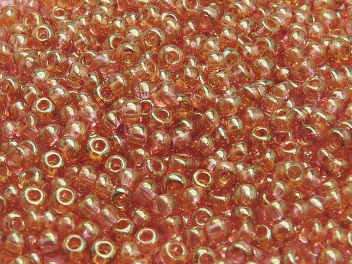 20 g 6/0 Seed Beads Preciosa Ornela, Crystal Red Luster, Czech Glass