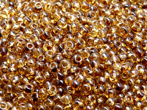 20 g 6/0 Seed Beads Preciosa Ornela, Crystal Travertine, Czech Glass