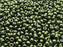 20 g 6/0 Seed Beads Preciosa Ornela, Jet Black Green Luster, Czech Glass