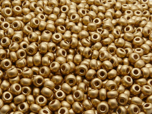 20 g 6/0 Seed Beads Preciosa Ornela, Czech Glass, Silky Light Gold