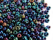 20 g 20 g Rocailles 6/0 Opaque Blue Iris Czech Glass 