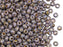 20 g 6/0 Seed Beads Preciosa Ornela, Chalk White Lila Gold Luster, Czech Glass