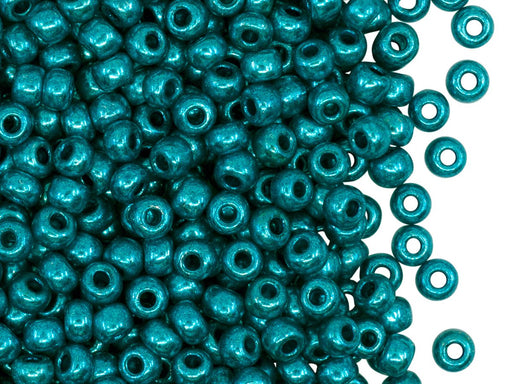 Rocailles Seed Beads 6/0, Metallic Blue Zircon, Czech Glass
