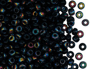 Rocailles Seed Beads 6/0, Jet Black Belox, Czech Glass